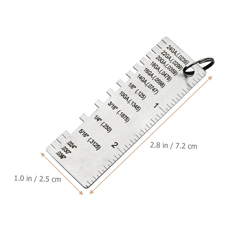 3pcs Metal Welding Thickness Gauge Set with Engraved Markings Portable Compact Welding Inspection Tool - Image 5
